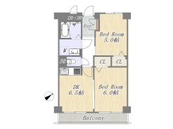 【間取り図】2DK
