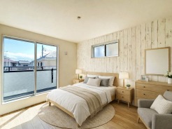 【Room：1号棟】
本画像はCGで作成しており、実際に現地に家具は配置しておりません。また、価格に家具は含まれません。
