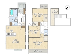 【2号棟】3LDK+ロフト+床下収納
