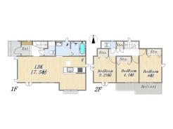【B号棟】3LDK+カースペース2台