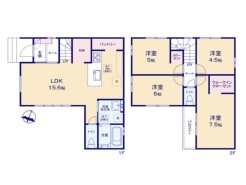 【2号棟】4LDK+WIC+Pantry+カースペース2台