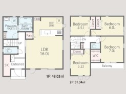 【3号棟】4LDK+WIC+SIC+Pantry+カースペース2台