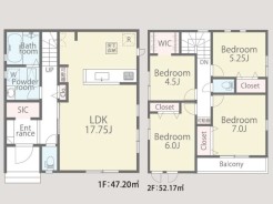 【4号棟】4LDK+WIC+SIC+カースペース2台
