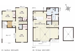 【間取り図】3LDK+WIC+Pantry+カースペース