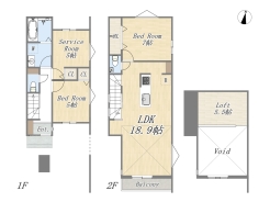 【2号棟】2SLDK+Loft+ビルトインガレージ
