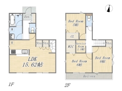 【2号棟】3SLDK+WIC+カースペース
