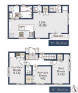 【3号棟】Plan：1LDK+2S+カースペース
