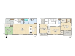 【間取り図】4LDK+WIC+Work Space+床下収納×2