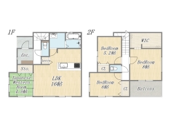 【参考プラン】Plan：4LDK+WIC+Pantry+ワイドバルコニー+カースペース2台可｜建物面積：100㎡