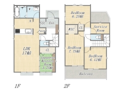【参考プラン】
建物参考価格：1703万円～／建物面積：102㎡
