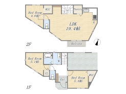 【間取り図】3LDK+2WIC+Pantry+ビルトインガレージ