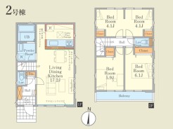 【間取り図】3LDK+カースペース2台
