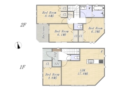 【1号地　参考プラン】
建物参考価格：1,320万円／建物面積：28.74坪
