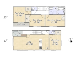 【2号地　参考プラン】
建物参考価格：1,350万円／建物面積：29.90坪

