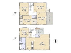 【3号地　参考プラン】
建物参考価格：1,380万円／建物面積：30.30坪

