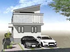 【建物完成イメージパース：B号棟】
※イメージ画像と実際の物件とは異なる場合がございます。
