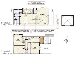 【間取り図】2SLDK+Pantry+カースペース