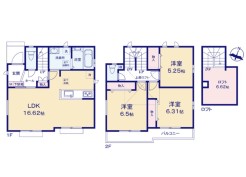 【間取り図】3LDK+Loft+カースペース

