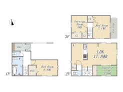 【2号棟】3SLDK+WIC+ビルトインガレージ