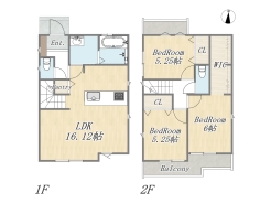 【参考プラン】Plan：3LDK+WIC+Pantry｜建物参考価格：2000万円