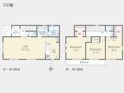 【5号棟】3LDK+2WIC+Pantry+カースペース2台
