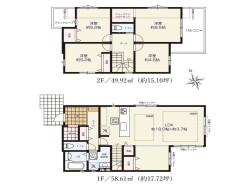 【間取り図】4LDK+WIC+SIC+Pantry+カースペース2台
