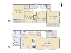 【B号棟】4LDK+パントリー+カースペース2台
