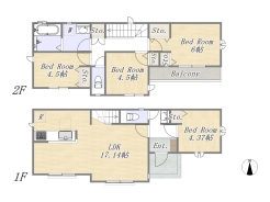 【H号棟】4LDK+カースペース2台
