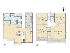 【4号棟】4LDK+WIC+SIC+Pantry+カースペース