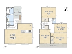 【間取り図】4LDK+カースペース
