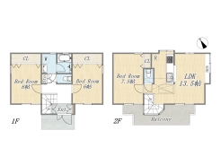 【間取り】
3LDK+ワイドバルコニー+小屋裏収納+カースペース2台