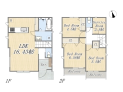 【A号棟】3SLDK+カースペース
