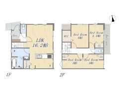 【間取り図】3LDK+WIC+Pantry+カースペース2台
