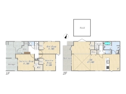 【間取り図】1LDK+2S+WIC+SIC+床下収納
