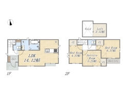 【間取り図】2SLDK+Loft+カースペース
