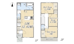 【間取り図】2SLDK+カースペース
