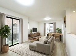 【LDK：15帖】
木の温もりと柔らかな採光が調和する心地よい安らぎ空間。空間全体に広がる落ち着きが、日々の暮らしに穏やかな彩りをもたらします。
本画像はCGで作成しており、実際に現地に家具は配置しておりません。