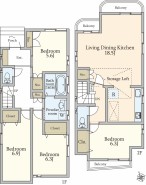 【間取り図】4LDK+Loft+カースペース2台