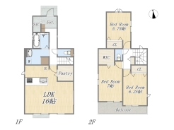 【1号棟】3LDK+WIC+SIC+Pantry+カースペース