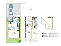 【間取り図】 3LDK+ロフト+カースペース
