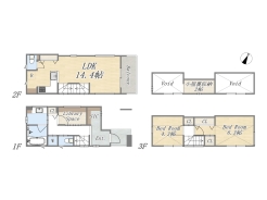 【間取り図】2SLDK+SIC+小屋裏収納+ビルトインガレージ
