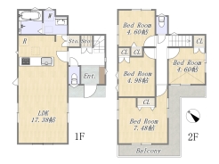 【間取り図】4LDK+小屋裏収納+パントリー