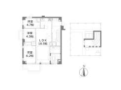 【間取り図】3LDK+ルーフバルコニー
