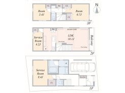 【間取り図】
2LDK+2S