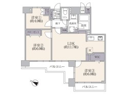【間取り図】
3LDK+WIC
