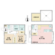 【間取り図】1SLDK＋小屋裏収納＋カースペース
