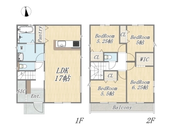 【15号地 参考プラン】 Plan：4LDK+WIC+SIC+Pantry 建物面積：99.36㎡(30.06坪) 建物参考価格：2000万円
