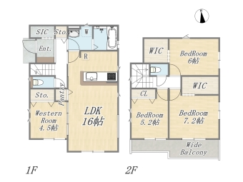 【14号地 参考プラン】 Plan：4LDK+2WIC+SIC+Pantry+ワイドバルコニー 建物面積：99.36㎡(30.06坪) 建物参考価格：2000万円