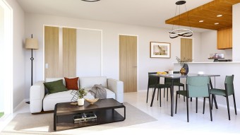 【建物プラン例】ZEH水準仕様住宅！住宅性能評価書取得物件！ プラン・カラーセレクトのご相談可能！理想の暮らしを求められる売地販売。 建物面積：82㎡｜建物参考価格：2000万円 ※イメージ画像と実際の物件とは異なる場合があります。