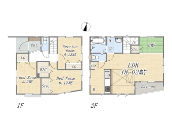 Plan：2SLDK+WIC+小屋裏収納 土地面積：77.39㎡（23.41坪） 建物面積：90.88㎡（27.49坪）